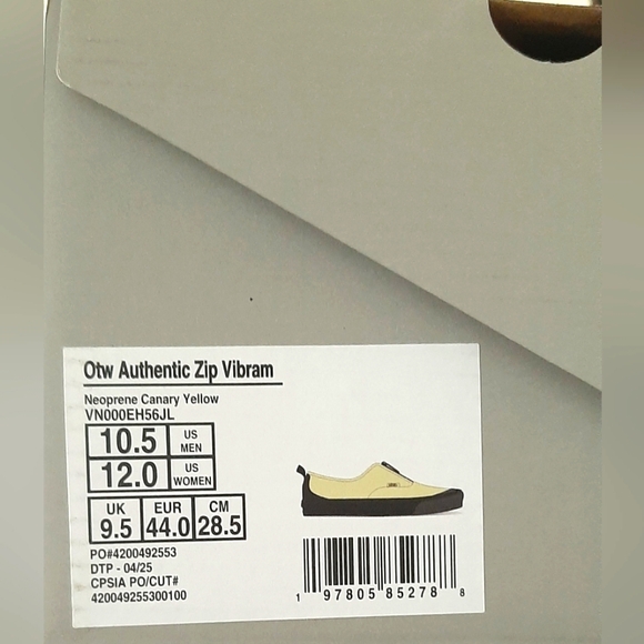 OTW By Vans Authentic Zip Vibram *NWT* - Picture 12 of 13